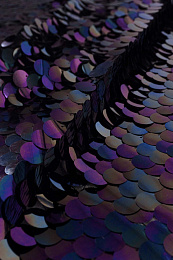 Пайетки на сетке «Бензин»